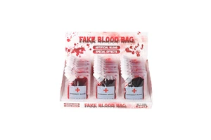 Halloween 30ML Fake Blood Bag Water-Based SFX Makeup Set for Face Painting for Vampire Nurse Hospital Party Scenes