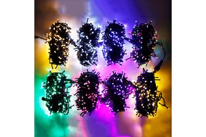 Waterproof IP65 LED Christmas Lights 20m 200LED Holiday Fairy String Lights Outdoor Decorations