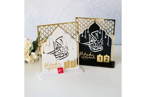 Acrylic Ramadan Calendar Decoration Eid Mubarak Advent Calendar Islam Muslim Party Supplies Desktop Ornament Home Decor