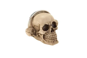 WeiVista Handmade Hand-painted Resin Gothic Skeleton Head Headphones Halloween Music Theme Sculpture Decor Wholesale Supplier