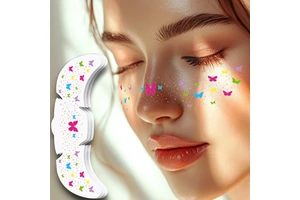 Enchanted Freckles Face Tattoo Stickers - Waterproof Glitter Temporary Makeup for Christmas Parties