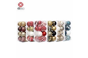 24pcs/3/4/6/8cm Plastic Homemade Christmas Balls Christmas Decorations Christmas Ball & Tree Ornaments Bolas De Navidad