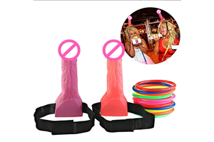 2pcs/pack Bachelorette Hen Party Favor Hoopla Game Girls Night Games Props Ring Toss Game