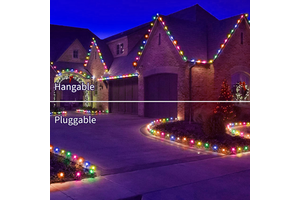 Cloud WiFi Control C9 LED Christmas Lights Bulbs RGBW DC12V 24V UCS2904 IP68 Ground-fixed Pile Outdoor Christmas Lights C9