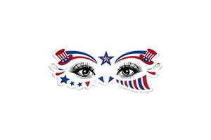 250th Independence Day Makeup Face Stickers Tattoo Stickers USA Party Waterproof Tattoo Stickers