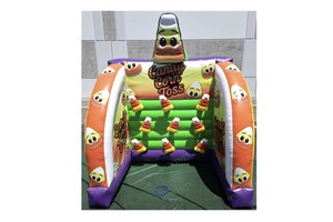 Party Rental Candy Corn Toss Carnival Game Interactive Inflatable Ring Toss for Kids and Adults