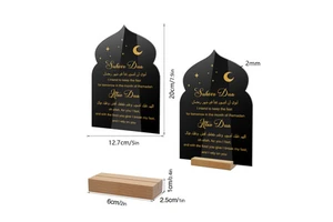 Acrylic Ramadan Decorations 2024 Muslim Islamic Eid Mubarak Moon Star Ornaments Ramadan Calendar Table Ramadan Accessories