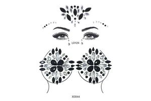 Holiday Gift Halloween Body Art Makeup Party Festival Face Jewel Makeup Sticker for Carnival Night Clubbing Eye Rhinestone Decor