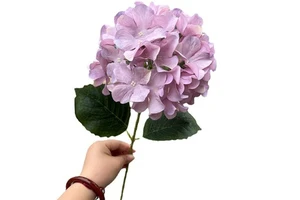 Ivory White Hot Pink Hydrangeas Silk Flower Hydrangea Soft Artificial Wedding Table Centerpiece Bulk for Weddings
