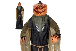 7Ft Standing Pumpkin Halloween Light Decoration LED Outdoor Decorative 2700K Warm White IP65 Waterproof
