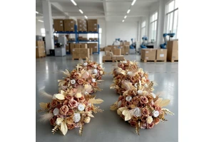 FL-164 Event Autumn Colors Flower Ball Arrangement Brown Floral Flower Ball Table Centerpieces for Wedding Party Event