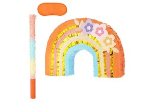Rainbow Pinata Children's Birthday Party Supplies Stuffed Toys Smashed Sugar Props Pull String Percussion Pinata