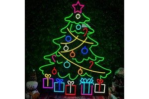 Custom Neon Merry Christmas Led Sign Neon With Acrylic Panels Wall Decor Nightlight For Parties Bedroom Christmas Neon