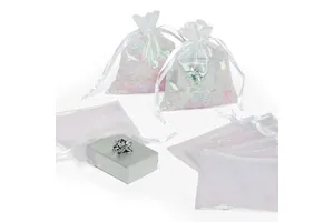 Iridescent Fabric Gift Bags Elegant and Unique New Year's Eve Party Favors