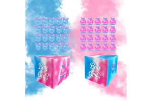Factory Wholesale Gender Reveals Party Game Props Boys Girls Newborn Baby Supplies Paper Guessing Male Female for Parties