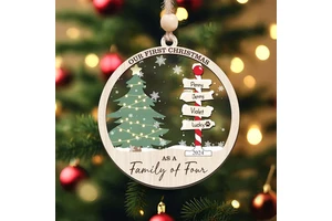 Wooden Home Handicraft Ornaments As Christmas Decorations, Redwood Wooden Party Christmas Gifts