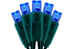 120V Waterproof Wide Angle Green LED Christmas Lights 5MM IP65 for Outdoor Use