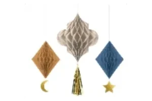 629107 Islamic Honeycomb set 30*68cm Deco Party Maker Ramadan Supplies