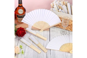 Custom Bamboo Hand Fan Personalized Wedding Fans Paper Fans For Wedding Decoration