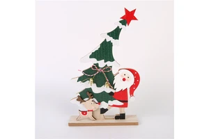 Wholesale Christmas Wooden Stanta and Tree Ornaments Personalized Christmas Decorations