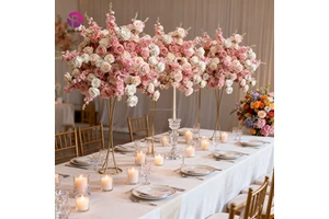 OEM Decorative Flowers Plants Cheap Wedding Event Table Centerpieces Artificial Silk Flower Ball Wedding Decorations Supplies