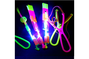 LED Slingshot Flying Toy Glowing in The Dark Party Supplies for Kids Summer Outdoor Game