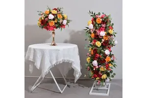 Luxury Artificial Silk Wedding Decoration Table Centerpieces Arrangement Floral Flower Ball Arch Decor Flower Ball Flower Runner