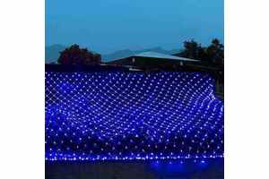 Net Lights Christmas Wedding Decoration Outdoor Landscape Party Festival LED Fairy String Mesh 8 Lighting Modes Warm White IP65