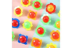 PARTYMENT Wholesale Two-color Spinning Top Nostalgic Colorful Top Children's Gift Small Top Party Favors