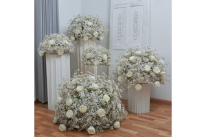 Modern Realistic 60cm High Quality Artificial Plastic Iron Wedding Flowers for Home Decor Wedding Parties & Table Decorations
