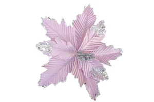 High-quality Chinese Christmas Decorations Factory XMAS Soft Eco-friendly Reusable Artificial Poinsettia Navidad Flowers Decor