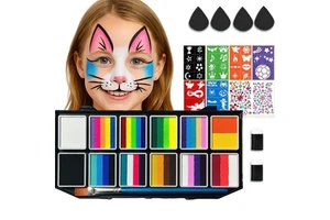 Cross-border Body Painting Face Paint Washable 12-Grid Palette Professional for Style Children's Cream Festival