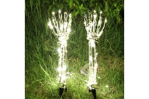 Halloween Party Prop Skeleton Plug-in Outdoor Home Decoration Lantern Skull Arm Horror Terrifying Atmosphere Led String Light