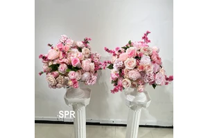 SPR Bridal Bouquet Wedding Decoration Road Artificial 2/3 Round Flower Ball Wedding Table Centerpiece Flower Balls Arch Flower
