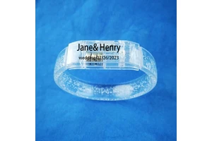 Wedding Birthday logo Advertising Bracelet Customized logo Led Flashing Bubble Led Bracelets Party Led Flash