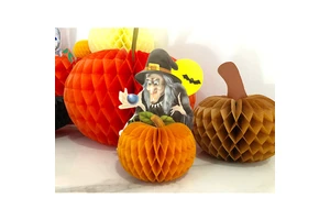 Happy Halloween Paper honeycomb Pumpkin Witch party decorations supplies