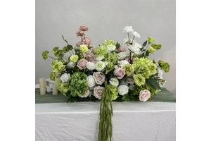 New Wedding Decoration Custom Silk Table Flower Aisle Runner Garland High Quality Modern for Valentine's Day & New Year