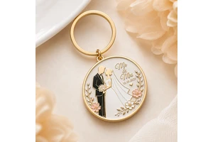 Manufacturer Personalized Key Chain Custom Thank You Birthday Keyring Favor Charm Wedding Keychain Souvenir Gift