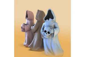 Halloween Ghost Plastic Decorations for Adults-Indoor Use Festive Spooky Ambience