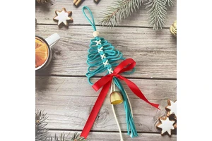 Handmade Woven Christmas Tree Ornaments Wholesale Christmas Atmosphere Hanging Decorations for Shop Window Christmas Display