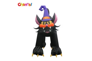 Halloween Inflatable Decorations Halloween Black Cat Inflatable Decor for Outdoor