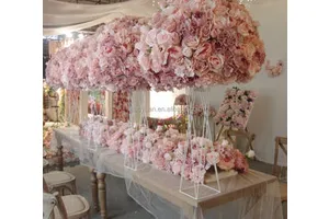Flower Wedding Decoration Table Centerpiece pink Rose Silk Table Flower Ball Artificial Flower Luxury Centerpieces for Wedding