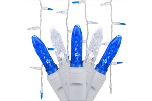 M5 Mini LED Icicle Light Set White Wire Elegant Winter Lighting for Indoor & Outdoor Decor Christmas Cluster Lights