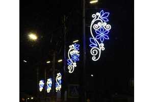 Customize Outdoor Festival Lighting Christmas Commercial Decorations Pole Motif Led Street Light