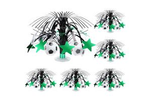 6 Pcs Football Party Supplies Football Spray Centerpieces with Base Foil Table Toppers Decorations Game Day Sports Enthusiasts