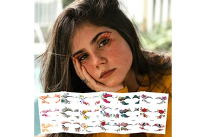 White Temporary Eyeshadow Party Sticker DIY Eye Tattoo DIY Eye Art Body Adhesive Face Paint for Stage Art Beauty Paper Material
