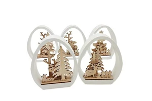 Christmas Ornaments Home Decor Items Density Board Crafts Creative Carved Modern Minimalist Craft Pendants 11*13*3CM Christmas