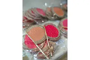 Pearl Hand Fans Decorated Party Favors for Ramadan Nikkah Henna Weddings-Reusable Gifts Mehendi giveaways Shaadi Eid
