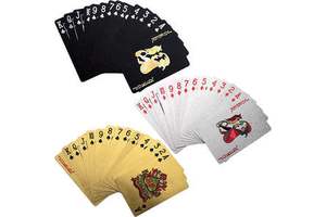 Free Sample Factory Printing Customized Logo Luxury Black Poker Playing Cards 100% PVC Waterproof Plastic Playing Cards