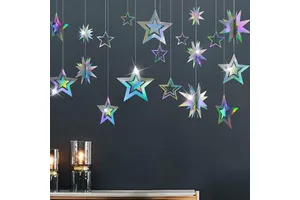 Ramadan Party Supplies Hanging Bunting Banner Kit for Eid & Wedding Decor Mubarak Party Decorations